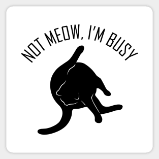 Not Meow, I'm Busy Funny Cat Gift Sticker